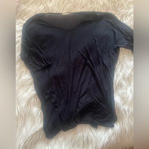 Sheer black oversized Lush short sleeve shirt